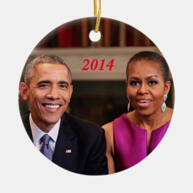 De Cerâmica Barack e Michelle 2014 - Ornamento (Frente)