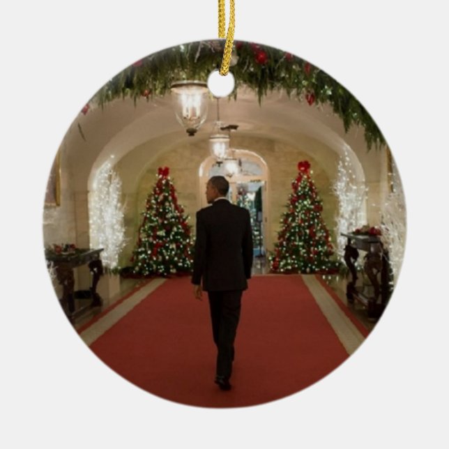 De Cerâmica Barack Obama Natal - Ornamento (Frente)