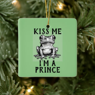 De Cerâmica Beije-me Sou um Ornamento Príncipe Cerâmico