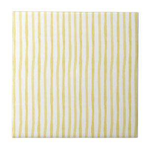 De Cerâmica Belo azulejo branco-amarelo listras bonitinhas des