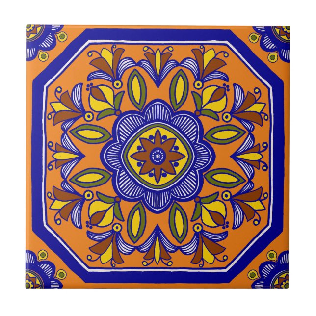 De Cerâmica Belo Azulejo italiano Boho (Frente)