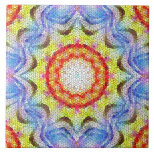 De Cerâmica Belo Brilho Azulejo Mosaico Flor Sol