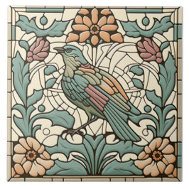 De Cerâmica Bird azulejo Art Nouveau