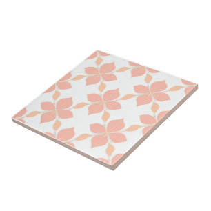 De Cerâmica Blossom elegância salmão azulejo floral padrão 1