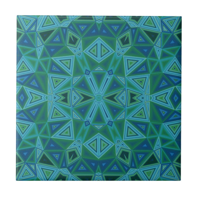 De Cerâmica Bluegreen triangular Azulejo cerâmico (Frente)
