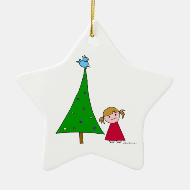 De Cerâmica Boas festas… Ornamento (estrela) (Frente)