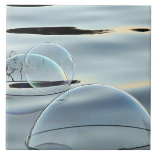 De Cerâmica bolhas abstratas no azulejo da água assinado