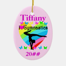 DE CERÂMICA BONITO EU ADORO GINÁSTICA ORNAMENTO PERSONALIZADO