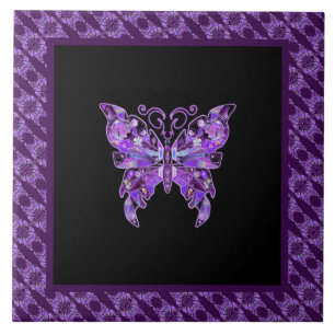 De Cerâmica Borboleta púrpura 31 Azulejo cerâmico