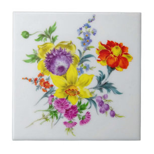 De Cerâmica Buquê Floral Gordo Backsplash Azulejo Cerâmico