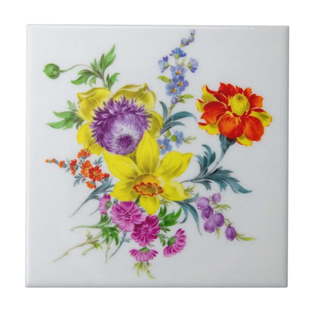De Cerâmica Buquê Floral Gordo Backsplash Azulejo Cerâmico (Frente)