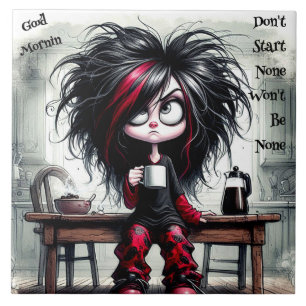 De Cerâmica Café Quirky Não comece Azulejo cerâmico