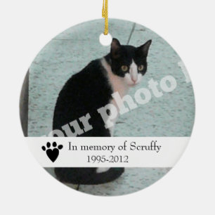 De Cerâmica Cão memorável ou gato do ornamento da foto do