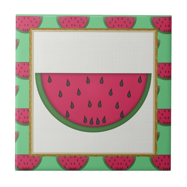 De Cerâmica Cartoon Watermelon azulejo (Frente)