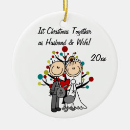 De Cerâmica Casal Wedding com o ornamento cinzento do feriado