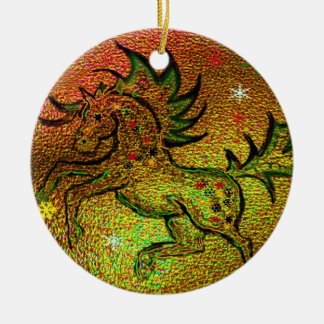 De Cerâmica Cavalo do Natal - ornamento