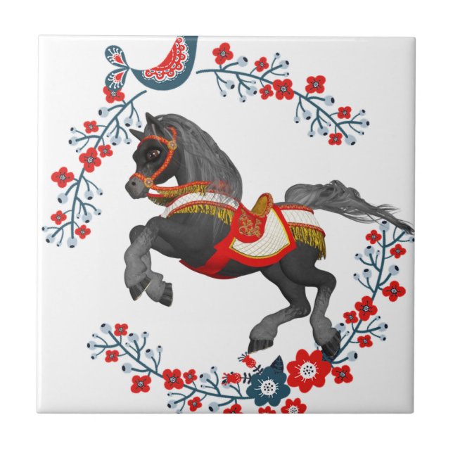 De Cerâmica Cavalo do País Azulejo cerâmico (Frente)