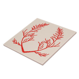 De Cerâmica Cedar sai em um Azulejo cerâmico bege