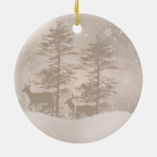 De Cerâmica Cenário à moda do inverno com o ornamento do