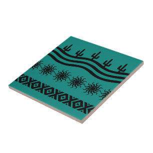 De Cerâmica Cerceta do sudoeste do design e azulejo preto