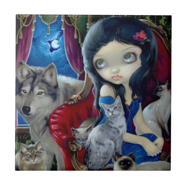 De Cerâmica "Chamada azulejo da noite" (Frente)