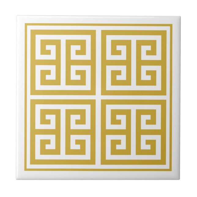 De Cerâmica Chave grega (Meander) Azulejo cerâmico padrão (Frente)