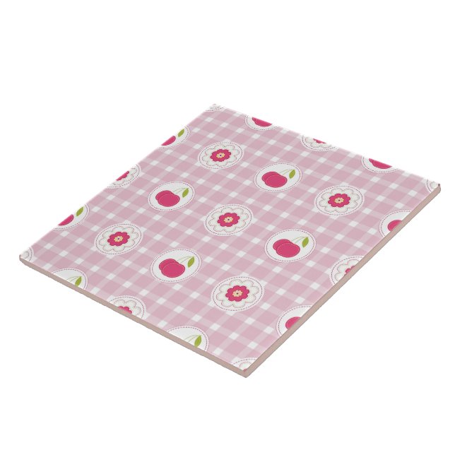 De Cerâmica Cherry Picnic Azulejo (Lateral)