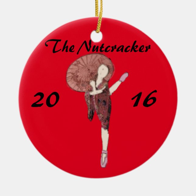 De Cerâmica Chinês personalizado do ornamento do Nutcracker (Frente)