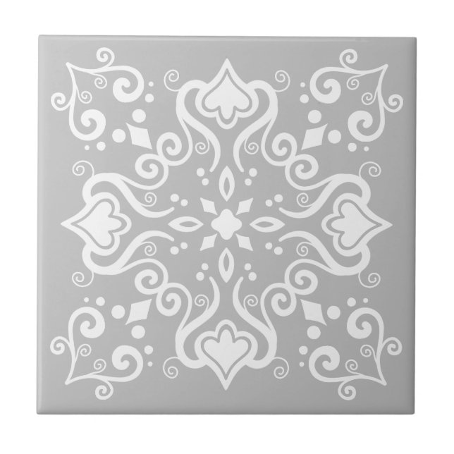 De Cerâmica Cinza Branca Elegante Azulejo Estilo Padrão A01c (Frente)