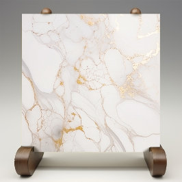 De Cerâmica Cinza Chic e Azulejo Faux Marble Dourada