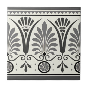 De Cerâmica Cinza Dresser Art Minton Palmette 1880 Azulejo Rep