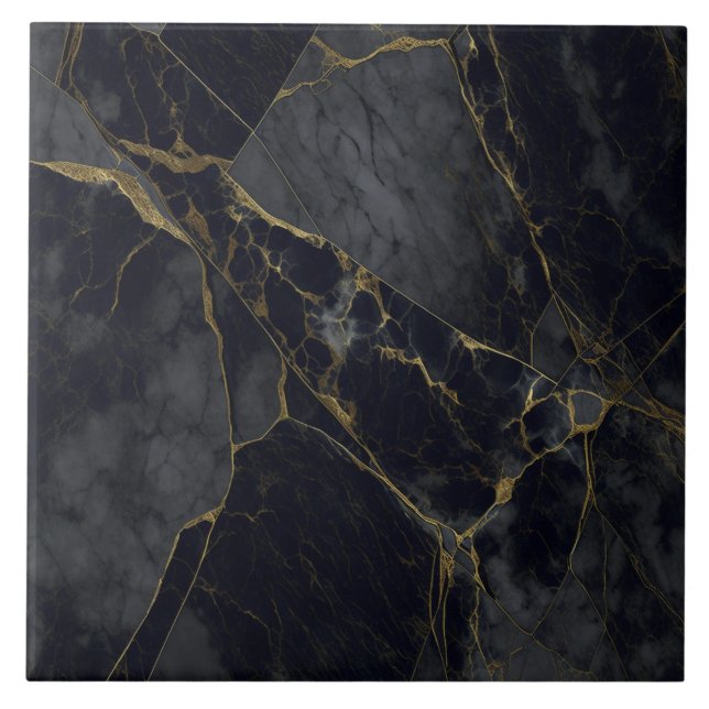 De Cerâmica Cinza Granita e Azulejo cerâmico preto - efeito qu (Frente)