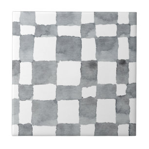De Cerâmica Cinza Watercolor Verifica Azulejo cerâmico