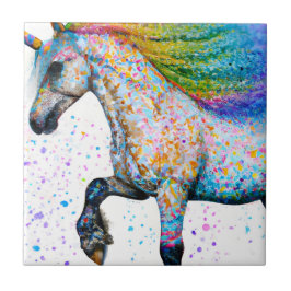 De Cerâmica Colorida Appaloosa Unicorn Azulejo cerâmico