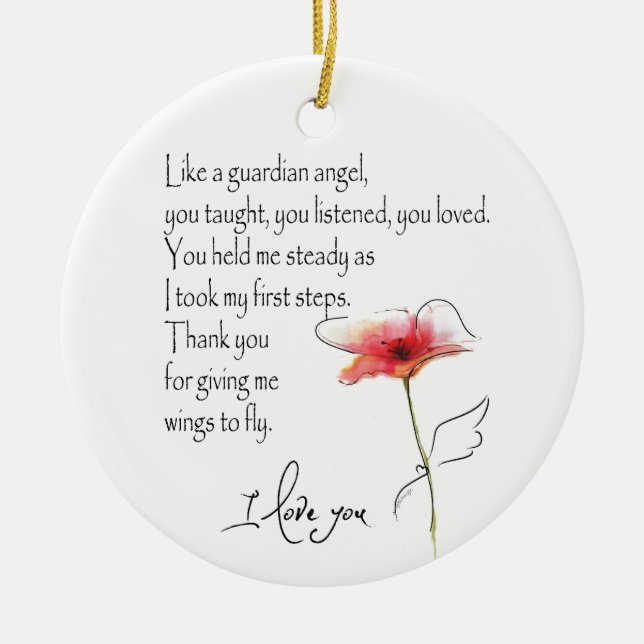 DE CERÂMICA COMO UM ANJO GUARDIANO ORNAMENTO (Frente)