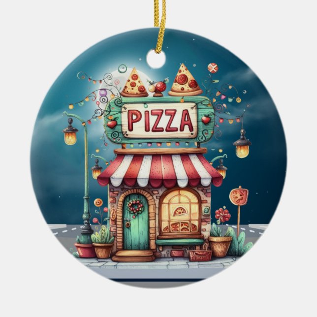 De Cerâmica COMPRO PIZZA Ornamento Cerâmico (Frente)