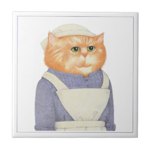 De Cerâmica COOK CAT 4,25" Azulejo cerâmico quadrado