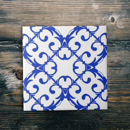 De Cerâmica Cor damasco Azulejo Branco E Azulejo Clássico