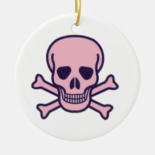 De Cerâmica Cor-de-rosa Ornamento cerâmico branco esbranquiçad