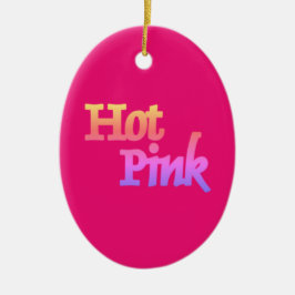 De Cerâmica Cor-de-rosa-quente com ornamento oval cerâmico