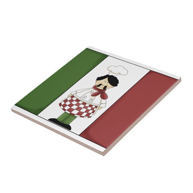 De Cerâmica Cozinheiro chefe italiano #2 com azulejo da (Lateral)