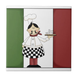 De Cerâmica Cozinheiro chefe italiano #7 com azulejo da