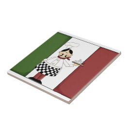 De Cerâmica Cozinheiro chefe italiano #7 com azulejo da