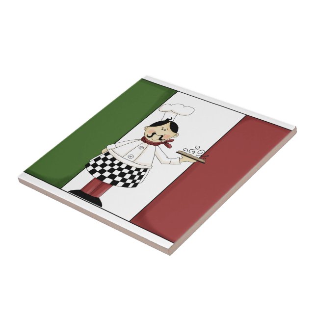 De Cerâmica Cozinheiro chefe italiano #7 com azulejo da (Lateral)