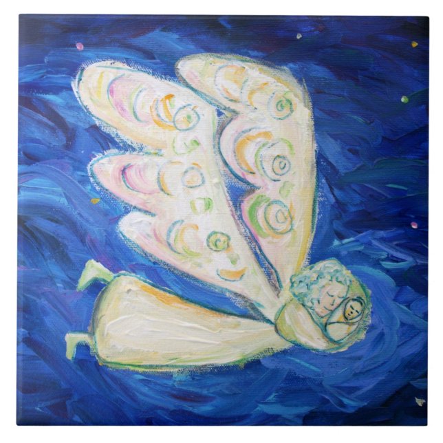 De Cerâmica Cuidados do Presente do Azulejo Anjo da Alma (Frente)