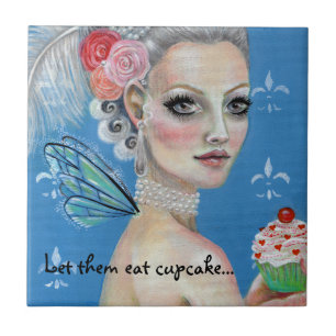 De Cerâmica Cupcake Marie Antonieta Azulejo Queen