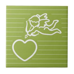 De Cerâmica Cupid Ataca azulejo personalizado