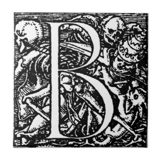 De Cerâmica Dança do azulejo da letra B do alfabeto da morte