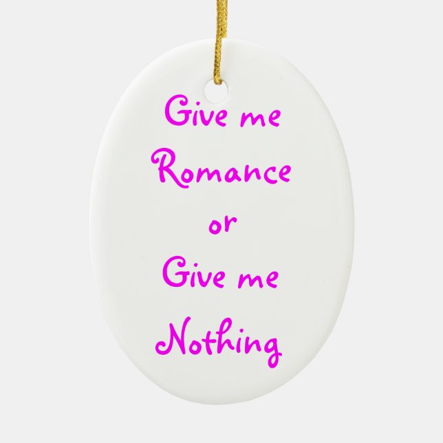 De Cerâmica Dê-me ornamento romance-oval (Frente)