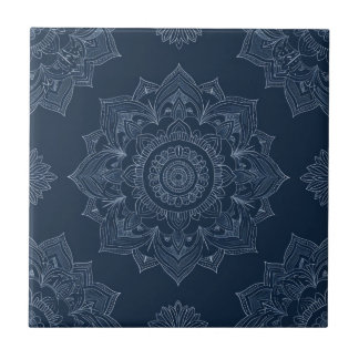De Cerâmica Decoração do índio Azulejo Azul Mandala Português